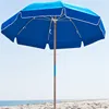 Outdoor sun shade 7.5ft luxury ash pole wooden beach umbrella