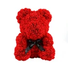 Rose Hot Selling Custom Beautiful Rose Rose Bear Artificial Teddy Rose Bear For Valentine Best Gift