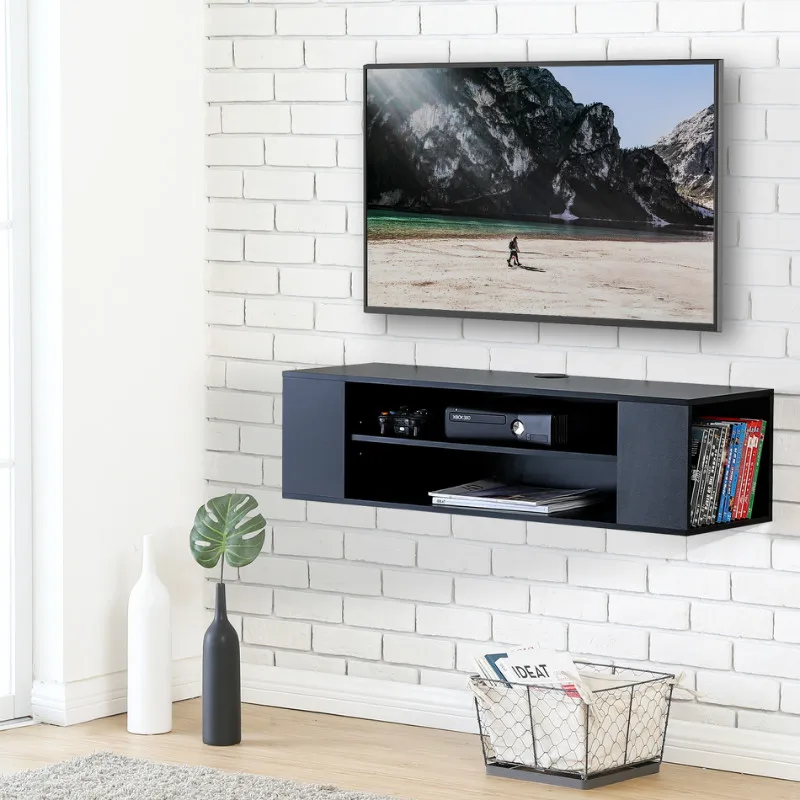 Latest Design Led Tv Wall Cabinet Tv Floating Wall Mountable Unit