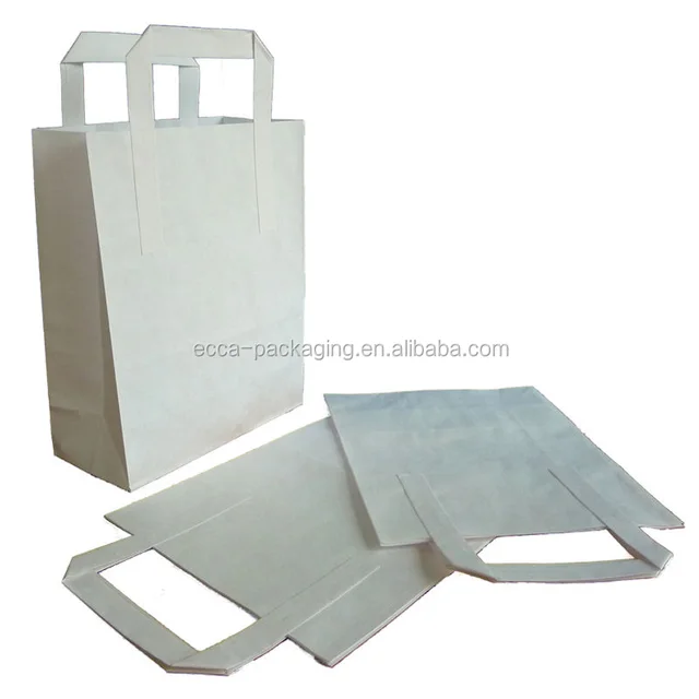 custom white kraft paper bags printed shopping bags white paper