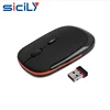 2018 popular different color 2.4G USB Wireless Optical Mouse Mice nano receiver