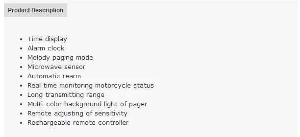 motorcycle alarm system