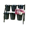 BDD-FLW77 2 tier 4 bucket stand mobile floral display stands iron flower pot stand