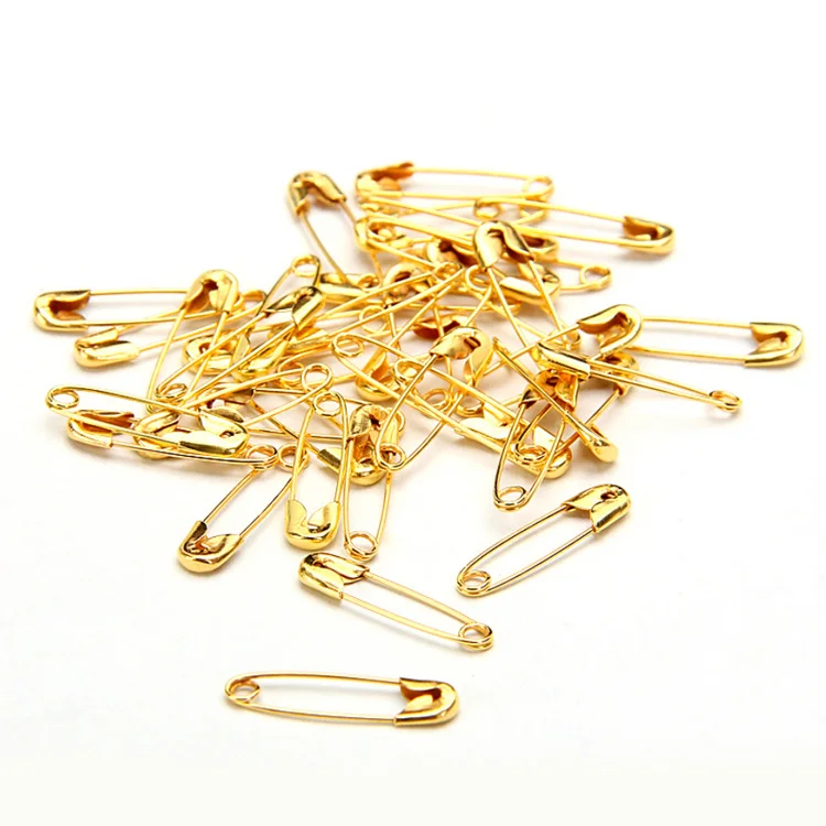Bekleidungs zubehör gold silber edelstahl metall sicherheit pin für kleidung
