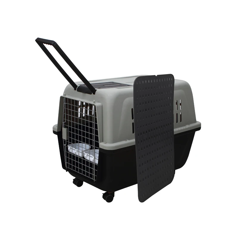 Airline approved air travel dog crate plastic durable fast dog crate