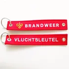 Free Sample Top Quality Customised Pilot Key Ring Keychain with Embroidery Design