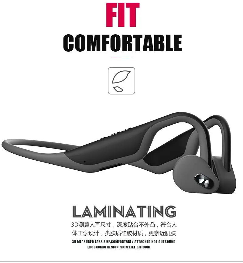 Bone conduction wireless bluetooth headphone with microphone for samsung xiaomi huawei iphone - ANKUX.COM