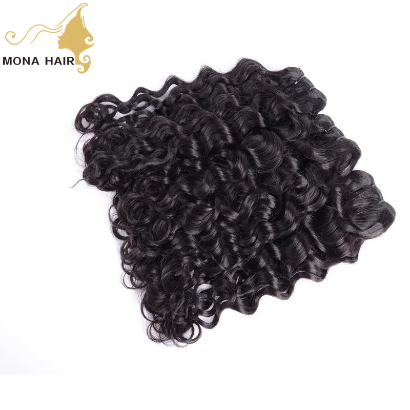 Human Hair Weave Wholesale Water Wave Wavy Extension Mona Hair