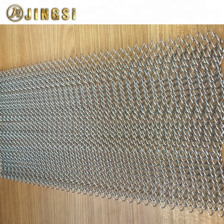 304 Stainless Steel Cascade Coil Drapery Metal Mesh Curtain For