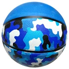Inflatable Standard Size 3 5 6 7 camouflage colour rubber basketball ball wholesale for Toy Sport