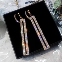 2019 New Fashion Long Geometric Drop Earrings Luxury Gold Silver Color Rectangle Rhinestone Earring for Women Party Jewelry Gift
2019 New Fashion Long Geometric Drop Earrings Luxury Gold Silver Color Rectangle Rhinestone Earring for Women Party Jewelry Gift