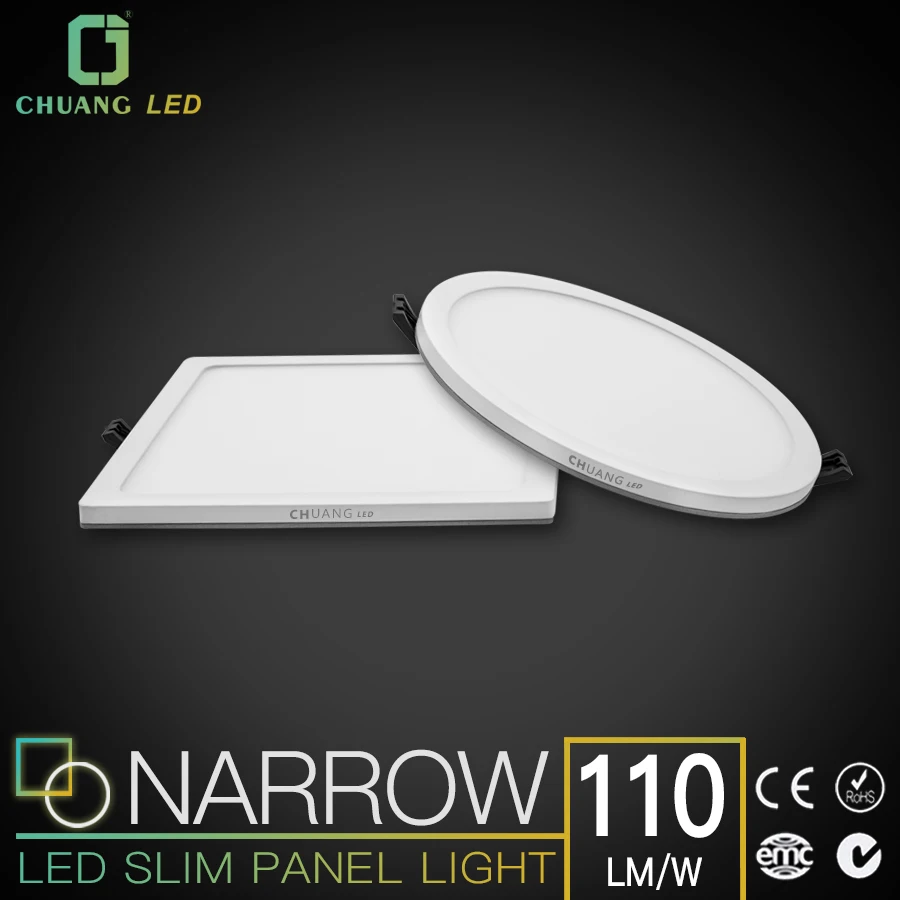 High Lumen SMD 2835 15W ce rohs square/Round LED Panel Light 3 years warranty
