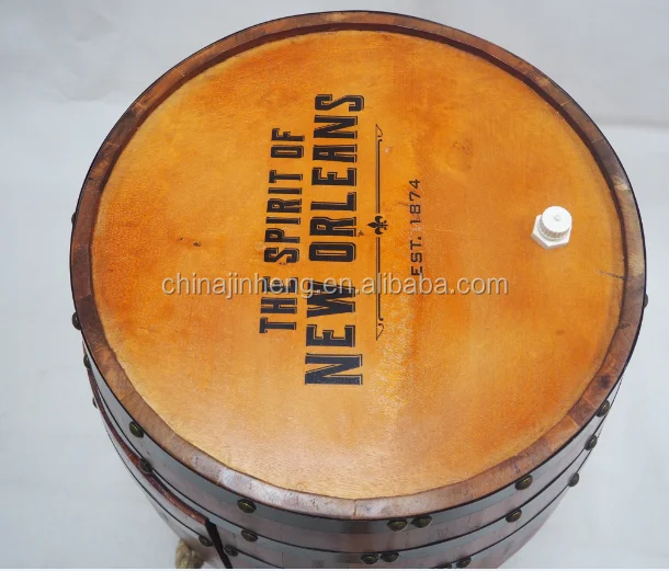 Popular 50L retro style wooden barrel cooler box ice beer bucket ice box