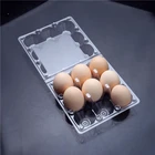 Clear Plastic Blister Packaging 9 holes plastic egg tray for chicken customized plastic recycled egg tray