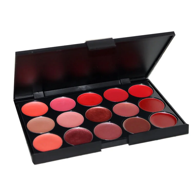 Best Multicolor Beauty Makeup 15 Colors lip gloss palette Professional Glitter Lipstick Palette Online Lips Tint FREE SHIPPING