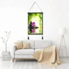 Top selling living room printing fabric art wall hanging art with tassels