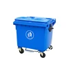 49.96kg segregated standard size 1100 liter plastic dustbin box for food court