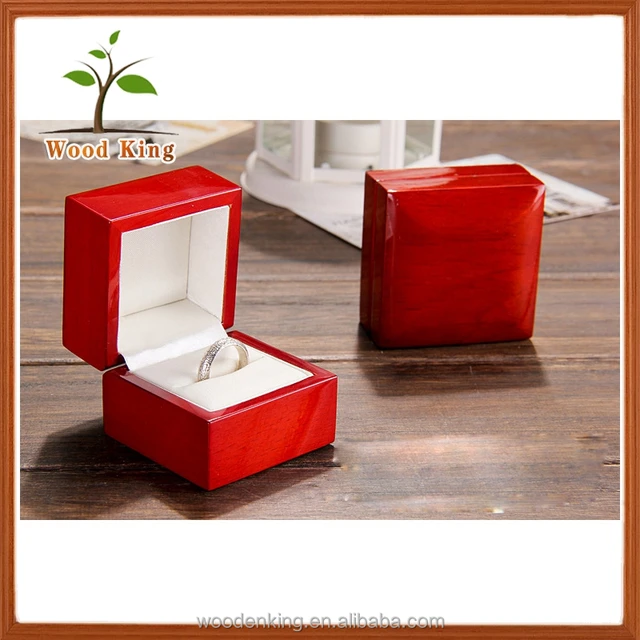 straightly custom gift boxes custom logo wooden ring jewelry box