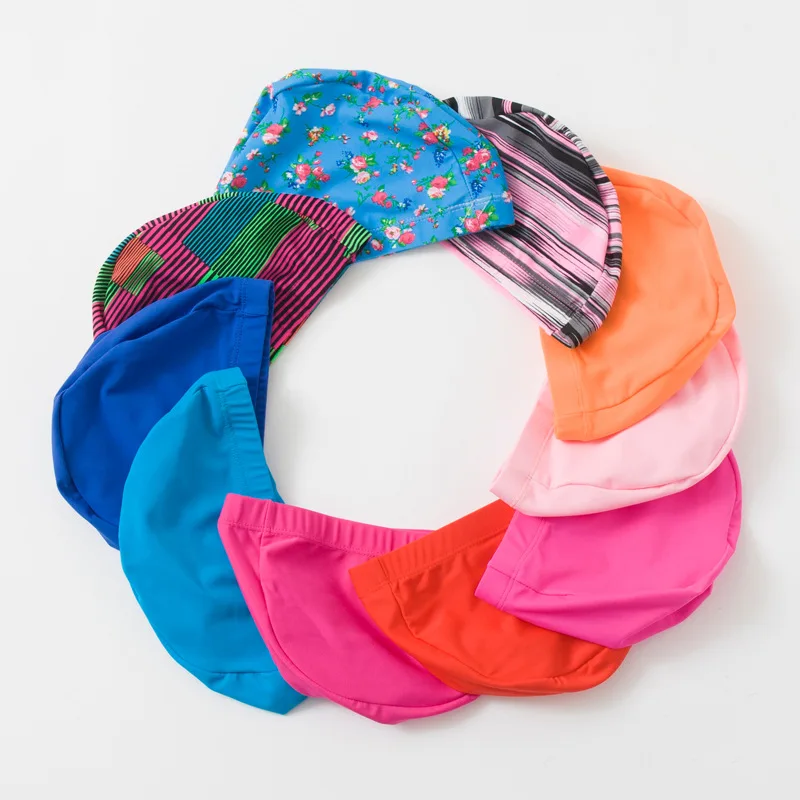 Men's and women's universal solid color swimming cap polyamide fabric soft and comfortable swimming cap