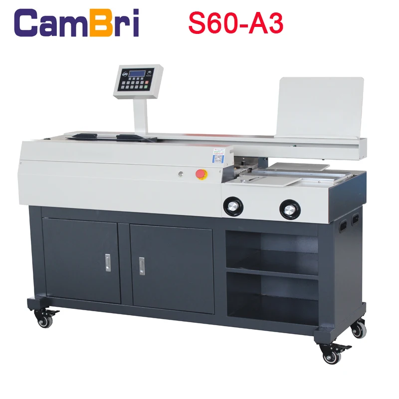 S60 A3 size automatic hot melt glue book binding machine