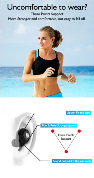 OneDer 338 portable tws earbuds with charging case design earphone true wireless stereo earphone - ANKUX.COM