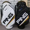 2018 newest leather pu golf bag fashion stand wheels golf training golf bag