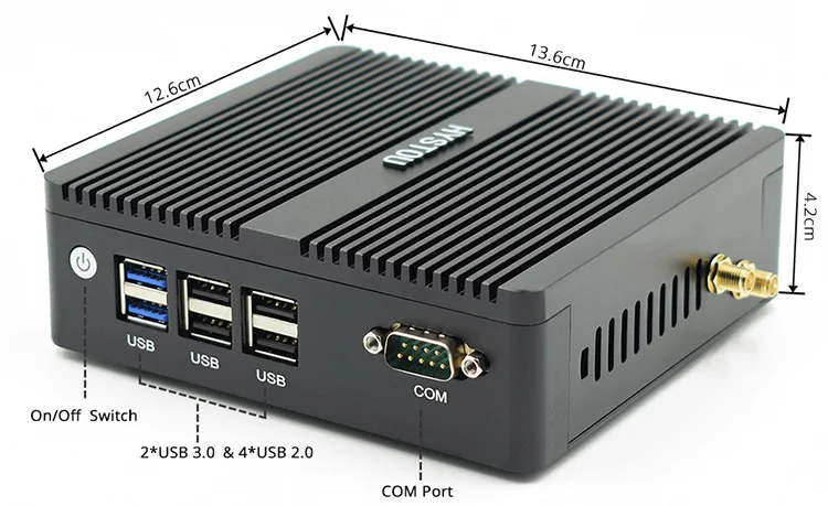 Hystou Mini Pc H Fanless X Firewall Small Cpu J Quad Core Ghz