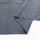 Warehouse stock lot :yarn dyed plaid cotton wool polyester woven fabric for fall jacket