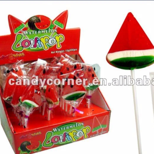 Strawberry Flavor Candy Watermelon Lollipop Stick