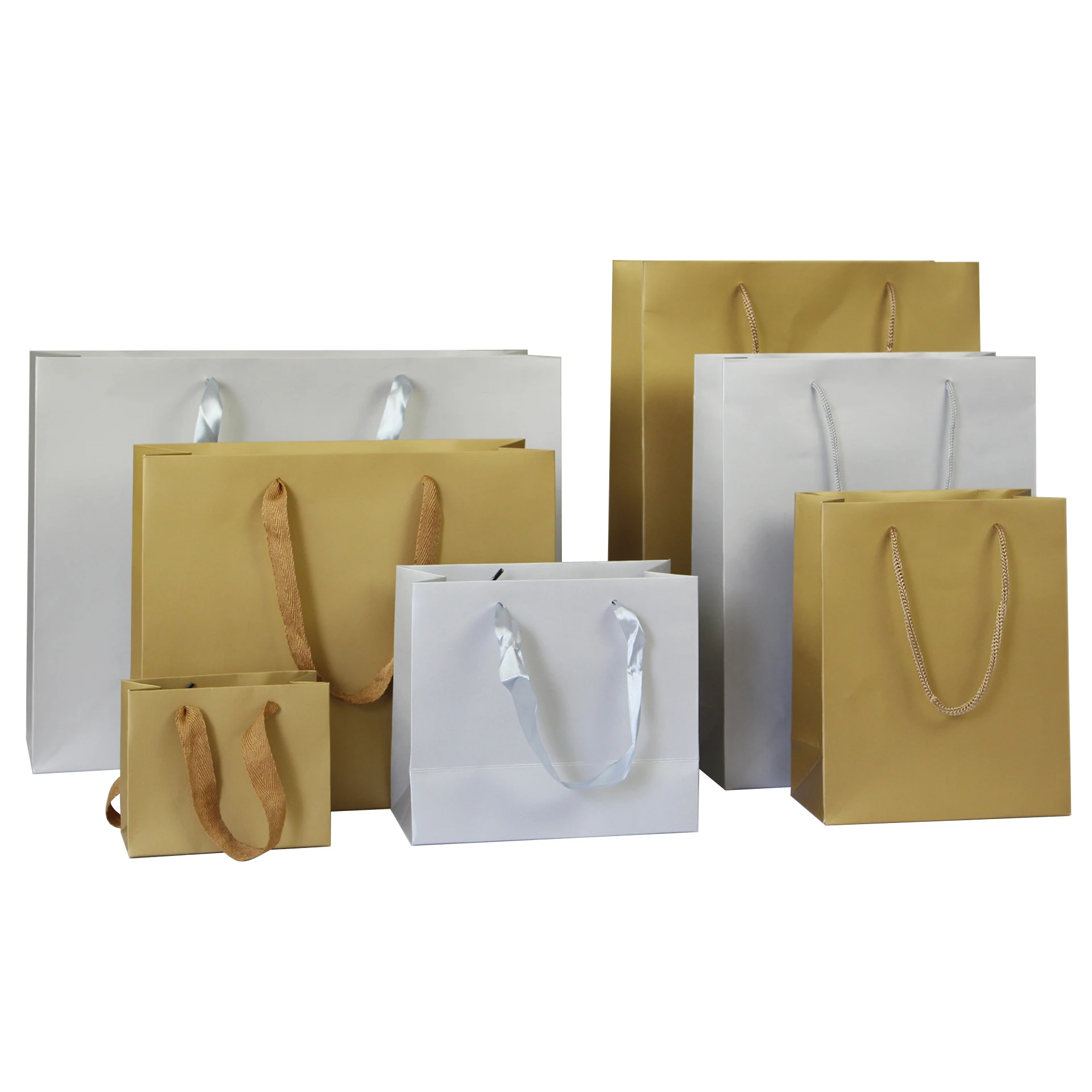 custom printed luxury retail paper shopping bag wholesale gold