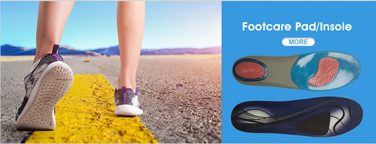 Foot Care Anti-Slip Cushions Massaging Soft Half Gel Insole For Sports Shoes