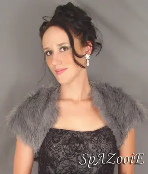 Silver Faux Fur Bolero Shrug (small - Plus Size) - Buy Faux Fur Bolero Product on Alibaba.com