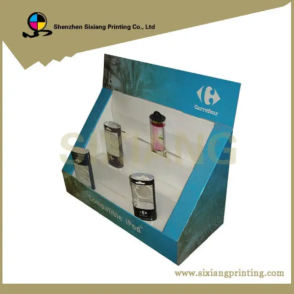 cell phone accessories corrugated cardboard counter display
