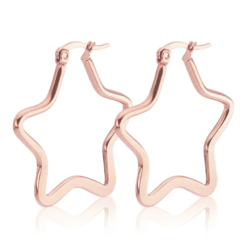 3d Fashion Jewelry Huggie Star Plated Gold Accessories Unique Stainless Steel Heart Hoop Drop Simple Geometric Earring For Women, Picture
3d Fashion Jewelry Huggie Star Plated Gold Accessories Unique Stainless Steel Heart Hoop Drop Simple Geometric Earring For Women, Picture