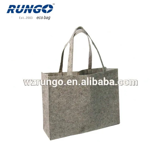 eco-friendly custom gray wool fashion tote promotional felt