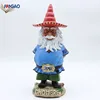 Factory direct sale garden decor polyresin crafts old dwarf in red hat