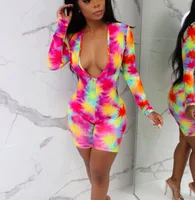 Colorful Tie Dye Sexy Bodycon Jumpsuit Women Summer O Neck Sleeveless One Piece Overall Casual High Waist Short Party Bodysuit
Colorful Tie Dye Sexy Bodycon Jumpsuit Women Summer O Neck Sleeveless One Piece Overall Casual High Waist Short Party Bodysuit