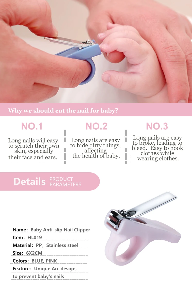 new arrival top quality cute plastic baby nail clipper set