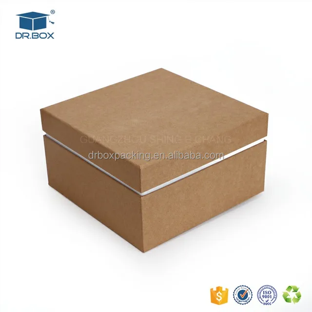 custom lid and base style gift packaging boxes brown paper box