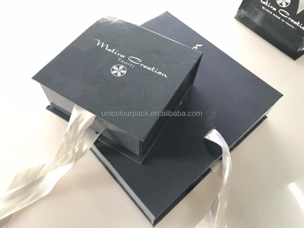 unicolour custom made rigid box luxury jewelry gift box with