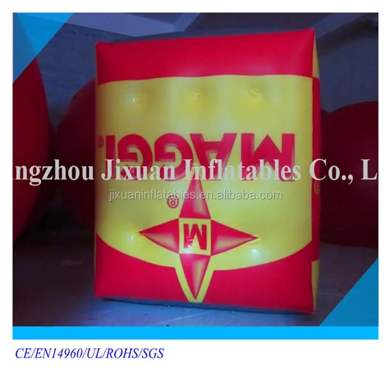 Custom logo inflatable cube balloon, square helium balloon for advertising