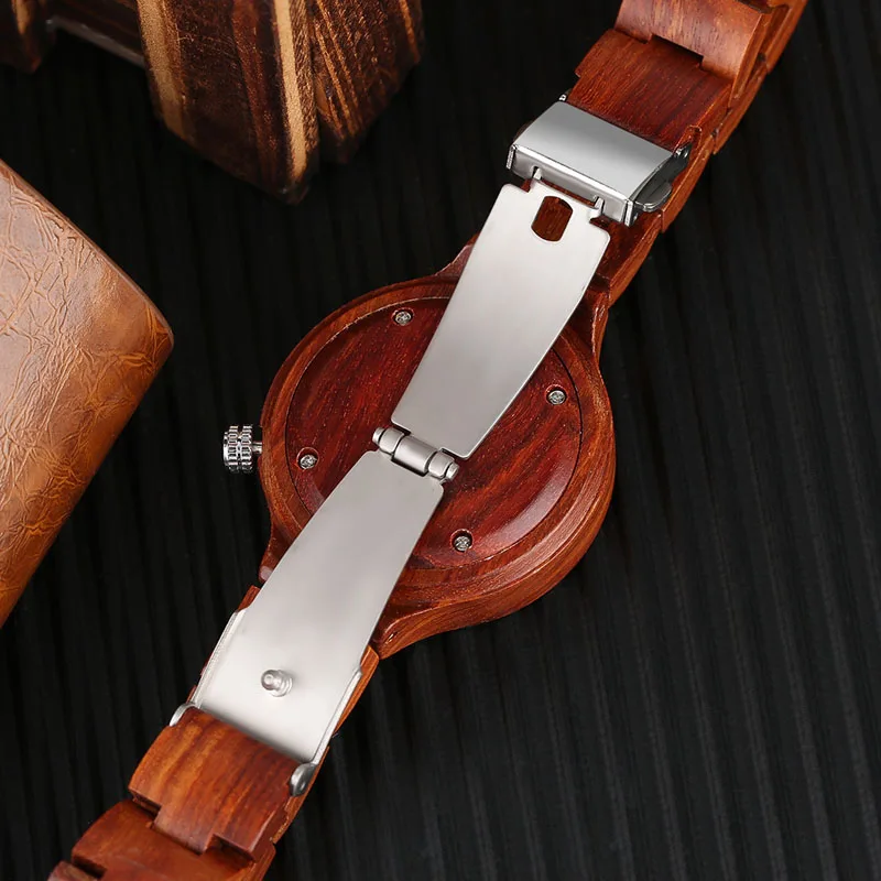 Ladies Watches 2017 Full Natural Bamboo Wood Watch Women's Bracelet Quartz Wrist Watch Unique Beauty Relogio Feminino (6)