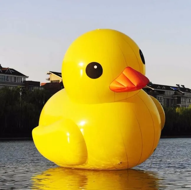 Outdoor Water Advertising Inflatable Duck Model Big Yellow Rubber Duck