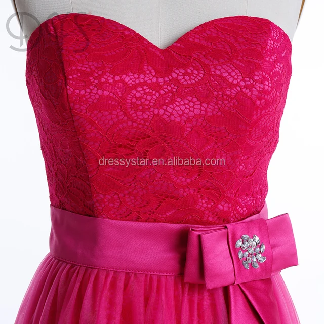 modern asymmetrical strapless rose madder girlssweet 16 party