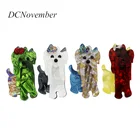 Vintage 9 Colors Moustache Dog Brooches Environmental Acetate Fiber Brooch Pins Jewelry