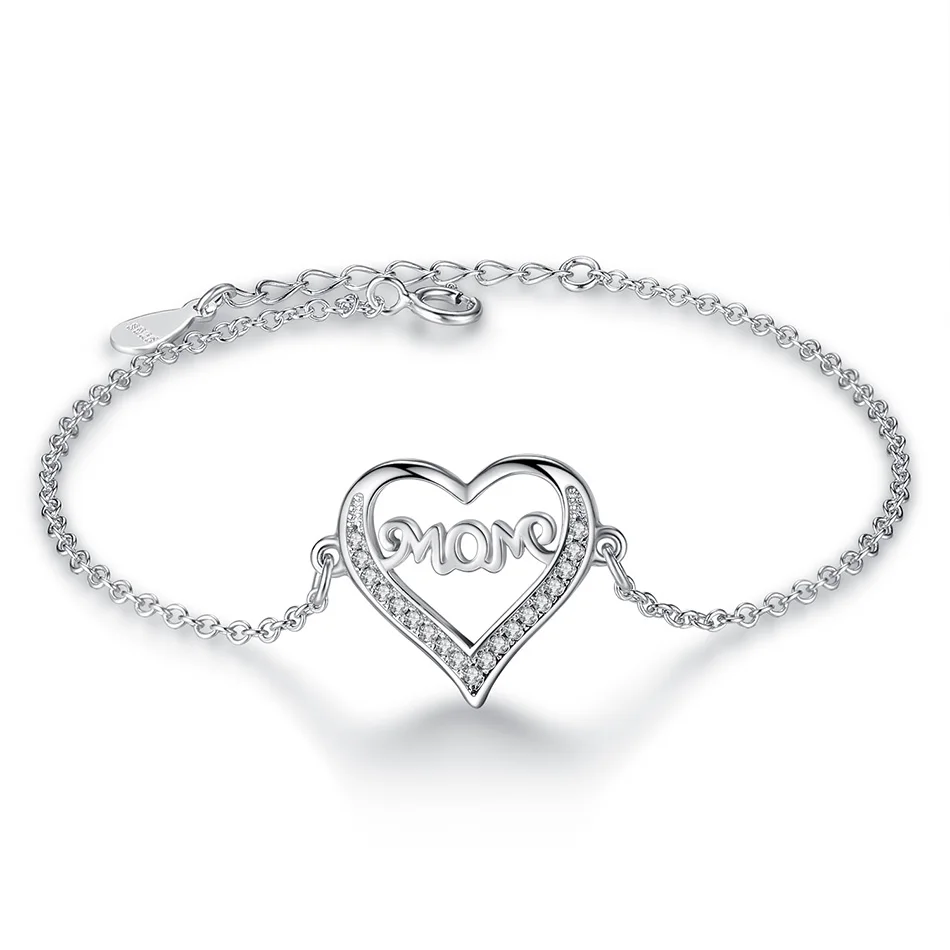 Mother Day Gift Real 925 Sterling Silver Bangle Alphabet MOM Heart Charm Bracelet For Women Fashion Bangle Adjustable, Silver color
Mother Day Gift Real 925 Sterling Silver Bangle Alphabet MOM Heart Charm Bracelet For Women Fashion Bangle Adjustable, Silver color