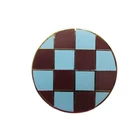Making Grid Design Round Enamel Metal Pins