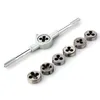 8 pcs/sets of Metric Taps Dies Wrench Handle Tap and Die Set M3-M12 Screw Thread Plugs Straight Taper Drill Hand Tools P15