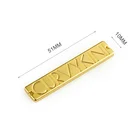 Custom Engraved Logo with 2 Holes Gold Metal Clothing Logo Label, Rectangle Metal Name Plate Tag for Garment