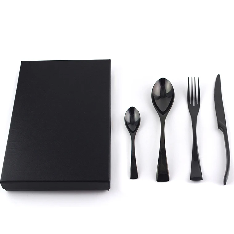 Titanium Plated Cutlery set, Black color cutlery, Stainless steel Black Cutlery
Titanium Plated Cutlery set, Black color cutlery, Stainless steel Black Cutlery
